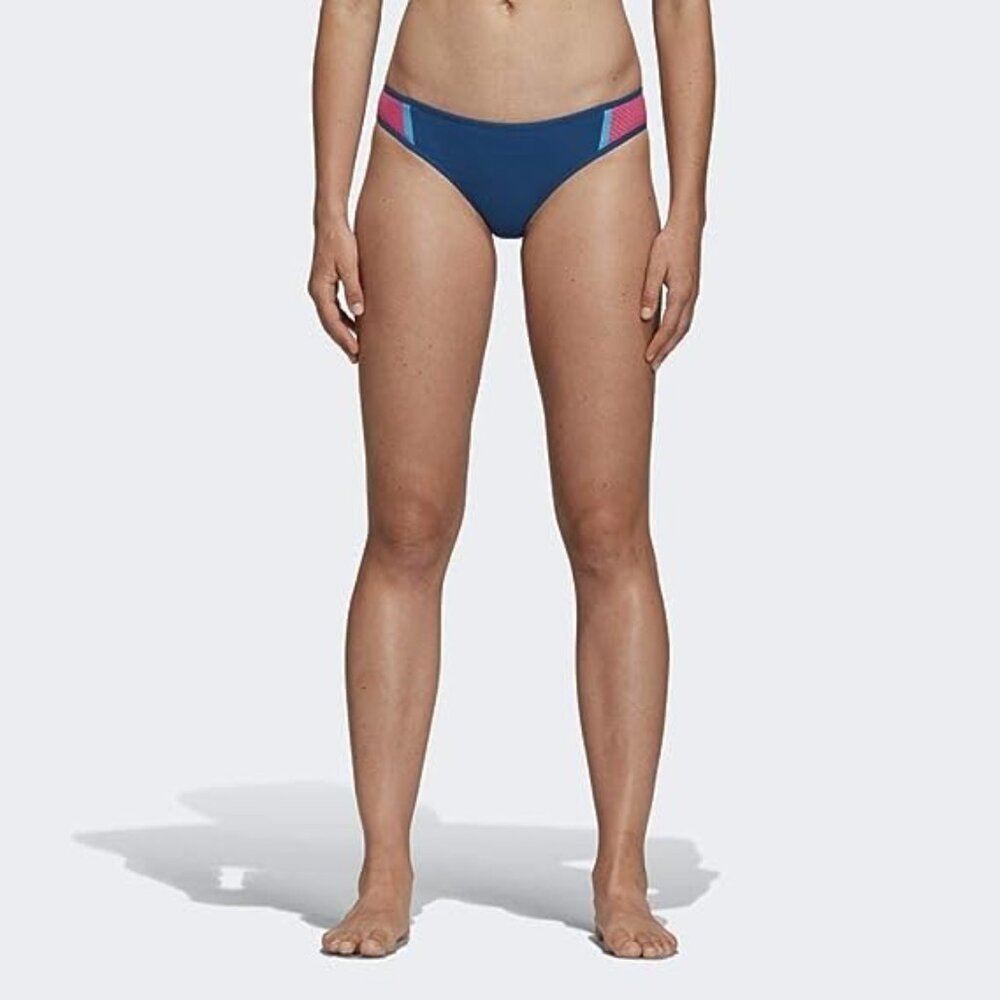 NWT Adidas Hipster Bikini Bottom | Blue & Pink | DQ3192 | Size L